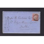 Ireland 1859-cover with Irish numeral cancel(167-corofin on SG40(Mis-perfed) and single ring