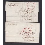 Ireland 1815 - Two EL's Middleton to Sherborne Dorset both Post Paid in contents of one contains