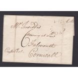 Lanc 1796 EL-Liverpool/Falmouth, Willcocks 53, Skeleton CDS,XX-in black, rated 'C' (26mm)