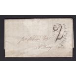 London 1816-EL Lincolnshire with two Py post unpaid w black, H/S '2' rate; 8 o'clock/umpaid in red