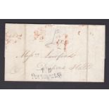 London 1840 El Draper Hall ** Portugal St Red PD on back