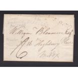 Hampshire 1799-EL Ovington to Higbury Place, Middlesex, with SL Alresford, (HA19) and *** B/Mark,