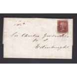 Scotland 1840 1d Red-Brown (TB) wmk small Crown, plate 36, 3 3/4 margin, SG8, Spec BS25, V.F.U.,