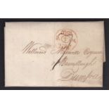 Scotland 1807 EL Edinburgh - Dumfries XXX 4/6/1807 Edinburgh Date Stamp in Red