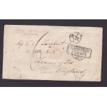 Germany 1866-Envelope Mannhein to England m/s '6' rate, circular B3K, triangle FB 78c rate, boxed