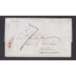 Cornwall 1833 EL to Helston XXX Bodmin XXX Wadebrige on reverse