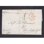 Scotland 1818-Wrapper posted and delivered within Edinburgh with red M/S 1 red circular receiver and