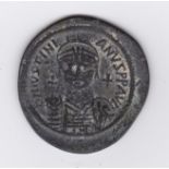 Byzantine-Justinian large bronze, Nikomedeia Mint, 6th Centery-12th year of his reign VF