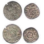 Charles I - 1625-1649 Richmond Farthing Type 2-Spink 3183-Good fine,'V' CUT IN EDGE together with
