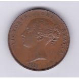 Great Britain 1843-Victoria penny, AEF