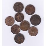 Farthings(9)-1775,1825,1853,1839,1838,1860,1952(2)