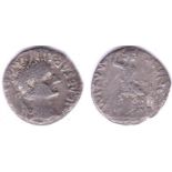 Roman Imperial Tiberius 14-37 A.D - AR denarius Rev Livia Seated - Pont Max (The Tribute Penny)-