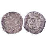 Charles I - Half-crown Tower Mint, under parliament mm eye 1645 -Group 3 Horseman -Spink 2778-Fine