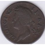 Ireland 1750-Halfpenny,VF