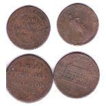 Token-1812 Bilston penny, Samuel Fereday, 1813 Sheffield Penny, Workhouse, 34mm, overseers of the