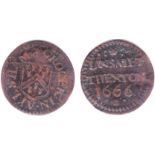 Token(Norfolk) 1666- Aylsham Farthing, Lan Selet Thexton, Grocer (Once vicar of Aylsham)