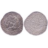 Edward IV - second reign -Halfgreat -Canterbury mint -m.m.Rose C in centre of reverse -Spink 2107-