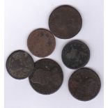 Great Britain-Farthings-Range of early copper farthings/halfpenny