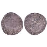 Charles I - Half-crown Tower Mint, m.m P in circle 1643/4-Spink 2778-NVF but badly double-struck