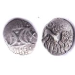 Celtic inscribed coinage - The Iceni - Silver unit two opposed crescents-R .Horse ANTED-Spink -NVF