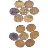 Token (Norfolk) - Aylsham Tokens, Jas F Bond,6d,1/- (2) 2/-,3/-,5/- and 10/- - brass F to GVF(7)