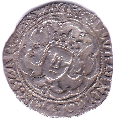 Edward IV - second reign -Halfgreat -Canterbury mint -m.m.Rose C in centre of reverse -Spink 2107- - Image 3 of 3