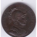 Token -Southampton (Hants) 1791-Halfpenny token "Warer Taylor's" S+H 89 - edge Moody + Co"