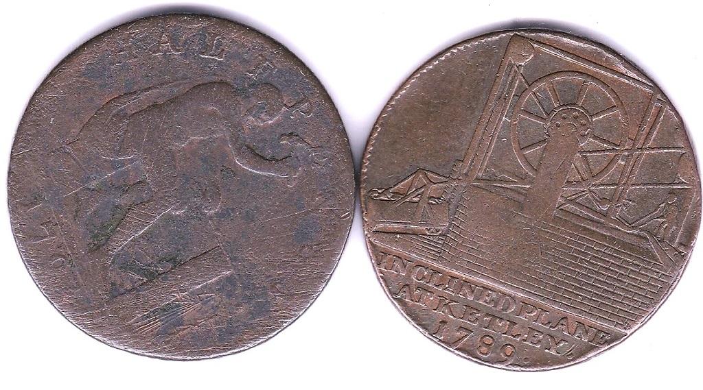 Tokens-1792 Ironbridge Halfpenny-1797 John Wilkinson, Ironmakers NF and Fine (2) - Image 3 of 3