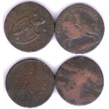 Tokens (Suffolk & Norfolk) 1793 Norwich Halfpenny-Reg ET Patria Norwich Barracks, John Rooks,AF: