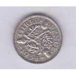 Great Britain 1934 AUNC Silver