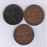 Great Britain-Pennies 1806,1854,1855(3)