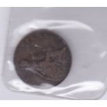 Political 'votes for women' hand stamped on 1912 penny