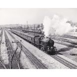 Photograph 10" x 8" Severn-Wye-Express - 9/5/87-6000 "King George V" at seven tunnel junction en