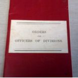 British WWI H.M.S. Nelson 'Orders For The Officers of Divisions' booklet, made Andrew Reid &