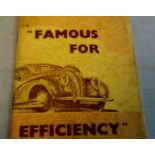 Bussey and Sabberton Bros "Famous For Efficiency" Service Handbook and Atlas. Paper back, produced