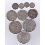 Great Britain - mixed batch with crowns 1935, 1960 (both types) range of silver 2/6's to silver