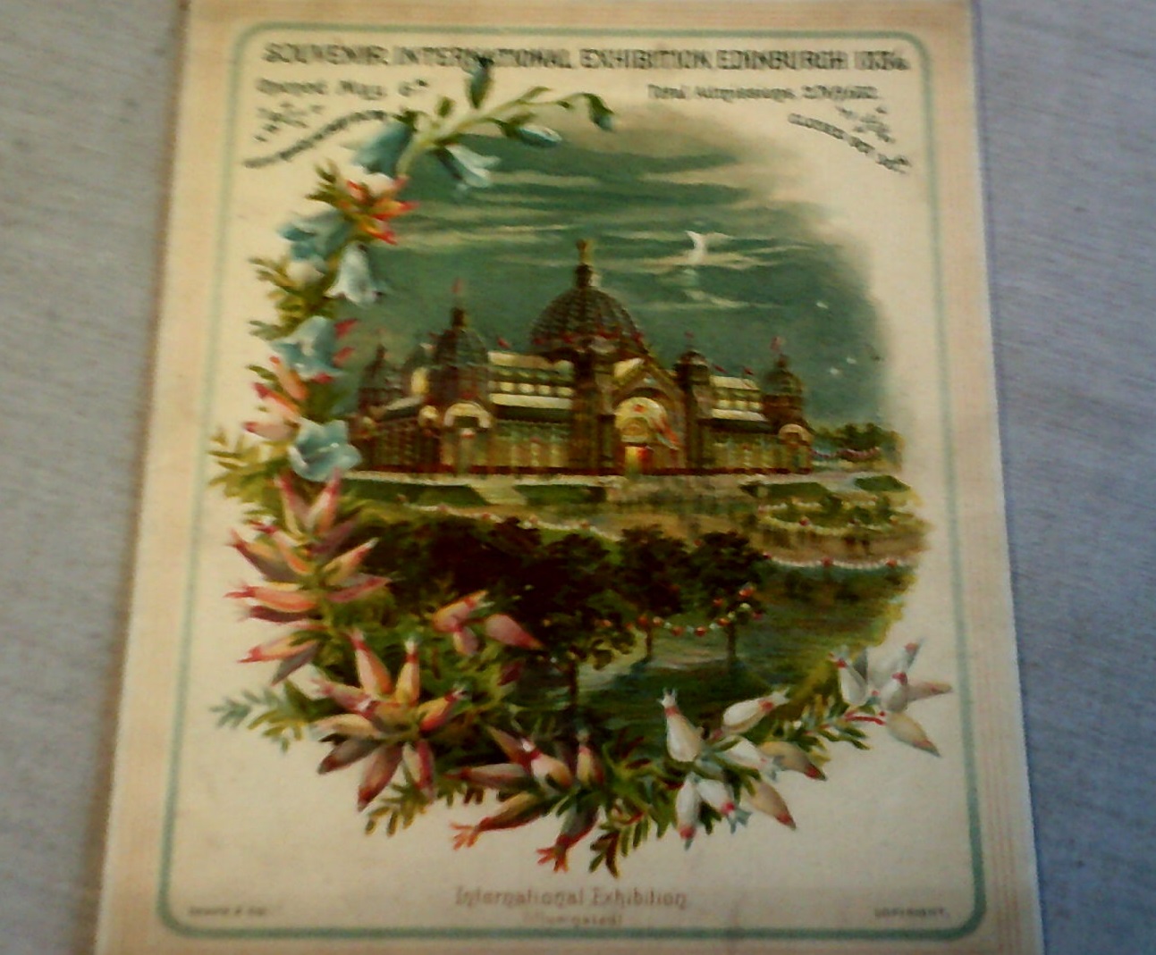 Ephemera - Edinburgh International 1886 Exhibition Souvenir by Banks & Co, printers & Stationers -