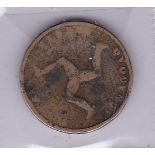 Isle of Man 1839-Victoria penny, scarce