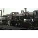 Photograph 10" x 8" black and white E42 2-4-0 62790 being prepared for an RCTS Rail tour at