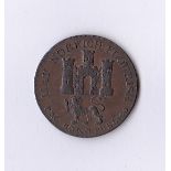 Token (Norfolk) Norwich halfpenny token town arms rev county shield, Bocingbrokes edge EVF+ (S 14)