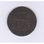 Token (Suffolk)-Haverhill 1794 Halfpenny Man in Loom, rev crest over oval Fincham's edge, good