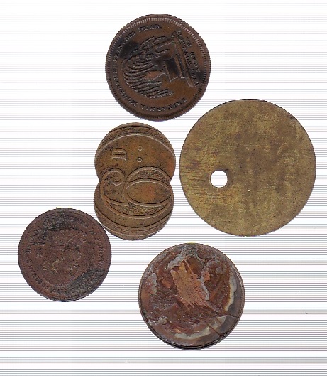 Medallions, Tickets etc 1817-Death of Princess Charlotte bronze small medallion, Bray Freemans