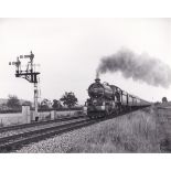 Photograph 10" x 8" - The Royal Sunset - 26/9/87,6000 "King George V" rushes through Bromfield en