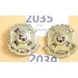 British Collar Badge Pair -The Border Regiment - w/m Pair