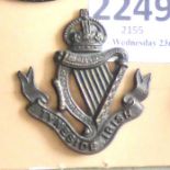 British Cap Badge Brass - Tyneside Irish - Bronze