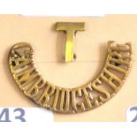 British Shoulder Title Brass Cambridgeshire Territorial Regiment