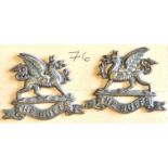 British WWII The Buffs (Royal East Kent Regiment) Collar Badge