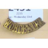 British Shoulder Titles-The Worcestershire Regiment - Worcester (W1021)