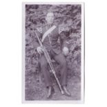 Postcard WWI-West Kent Regiment Musician RP with OBE - Marked India 1911