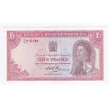 Rhodesia 1966- £1 pale red, pick 28, GEF, a scarce note